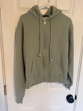 Brandy Melville Sage Green Hoodie with Branded Tag